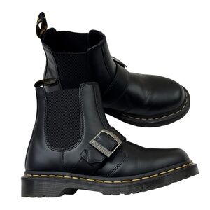 Dr. Martens Black Ankle Boots with Buckle